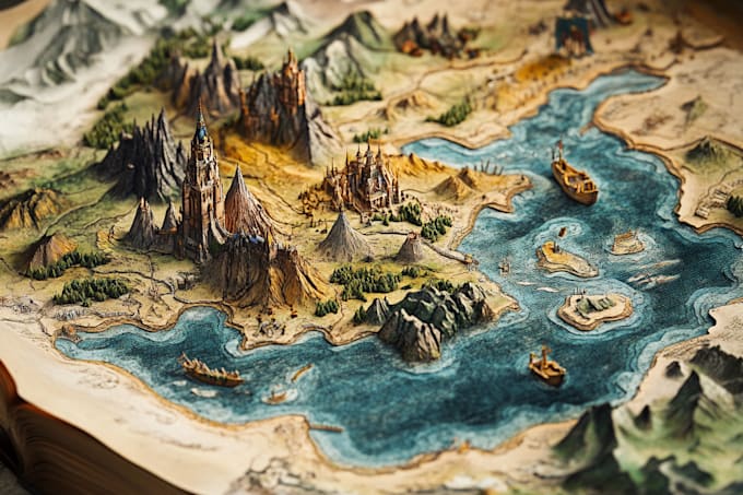 fantasy map illustration map maker rpg fantasy world map