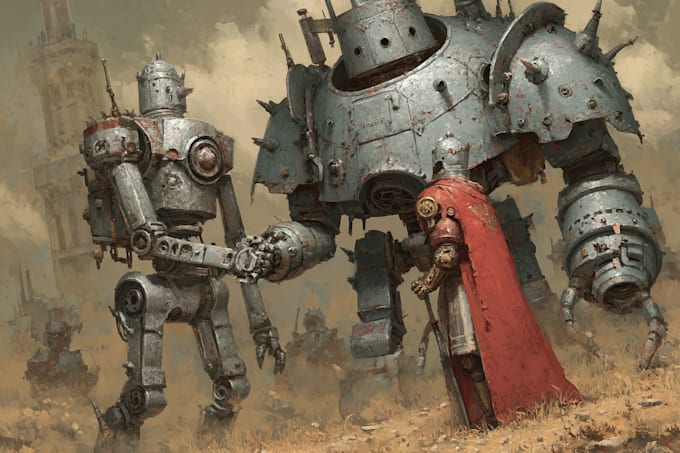 create a warhammer, gore, metal maniac illustrations