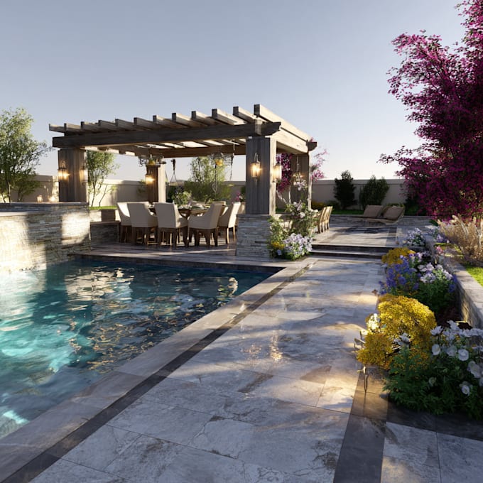 do your landscape design, pool, patio and 3d modeling