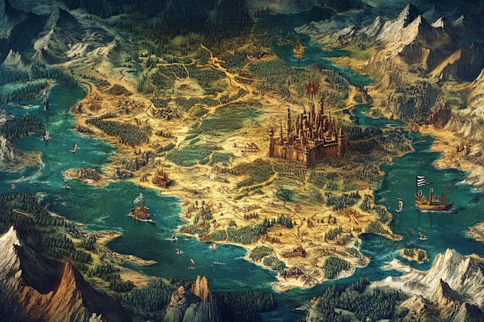 fantasy map design map illustration fantasy map