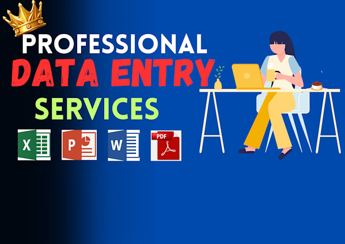 do online data entry, PDF to excel, power point presentation
