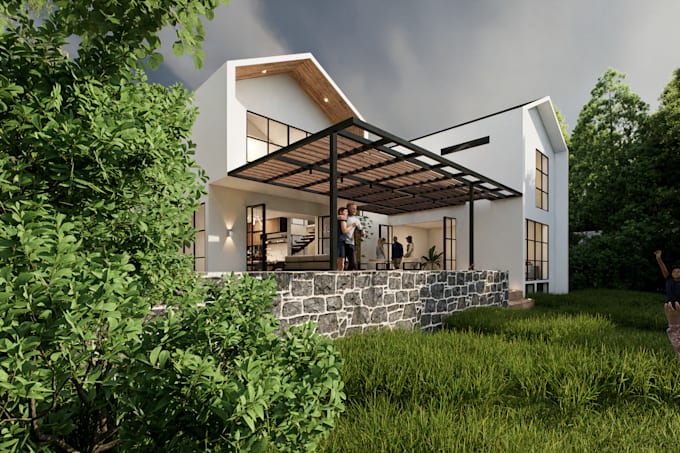make exterior 3d renders in sketchup and d5 render