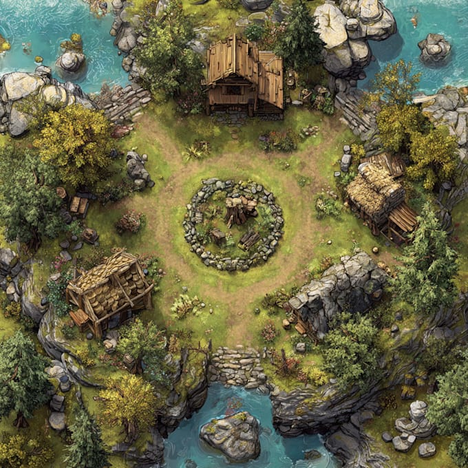 create fantasy dnd battle map illustration,world map design,map maker,rpg map