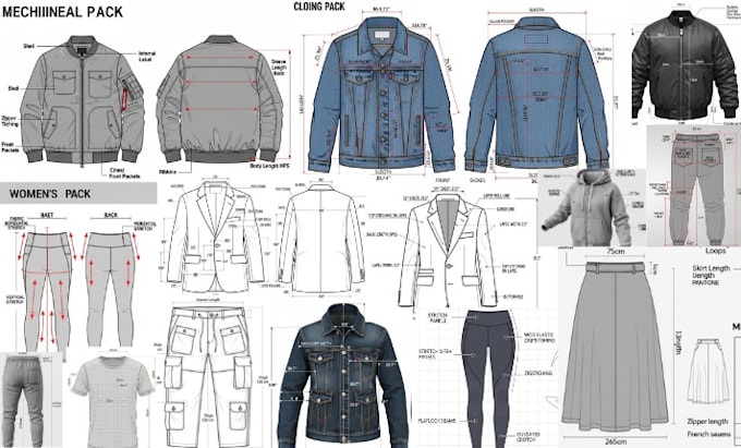 Do professional fashion tech pack clothing tech pack fashion design ...