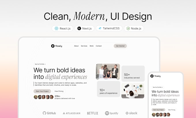 Build a modern nextjs landing page for your saas by Faraazmotiwala | Fiverr