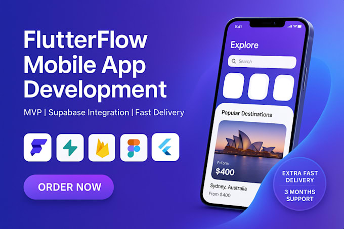 flutterflow low code app flutter flow app development supabase integration mvp