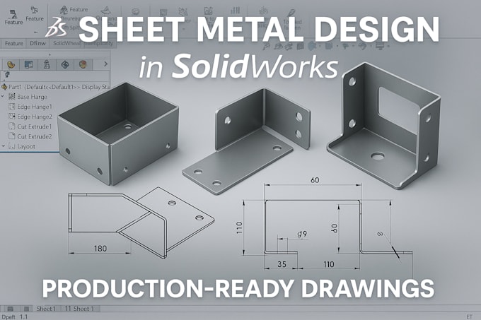 Design sheet metal parts in solidworks with production by Ethan_edward1 ...
