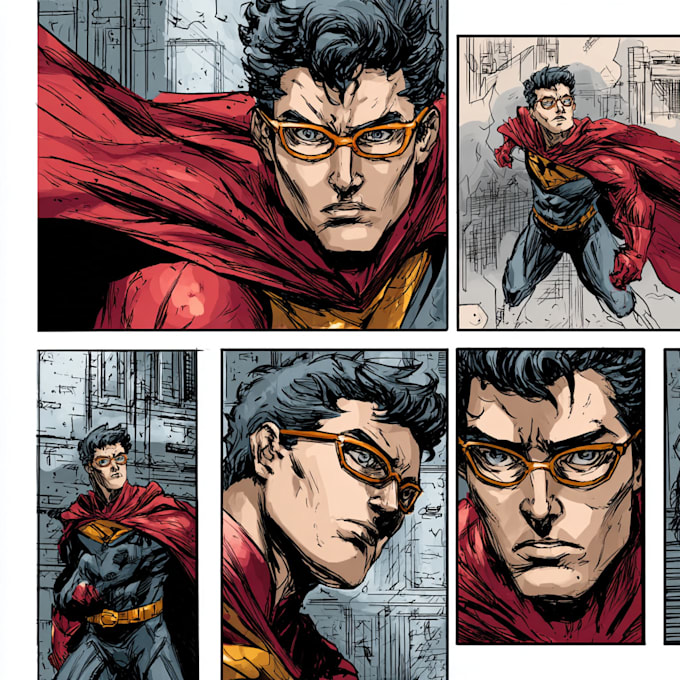 do superhero comic page superhero character