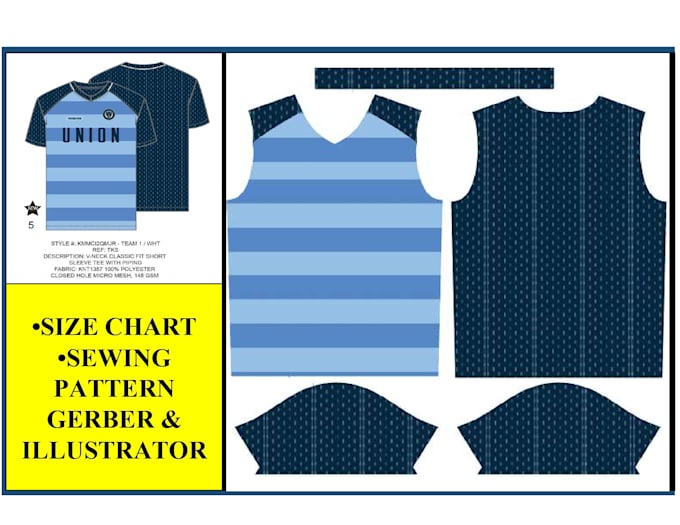 create sewing pattern making and grading, dxf, size chart