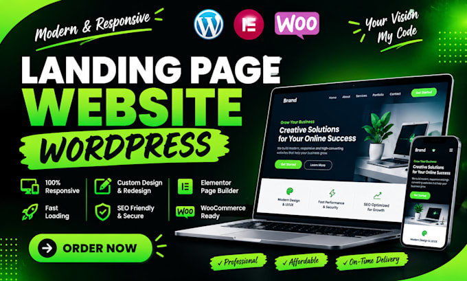 design high converting wordpress landing page using elementor pro