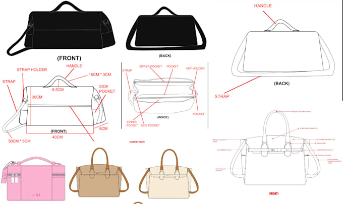 make bag design, backpack, tote bag, hand bag with tech pack