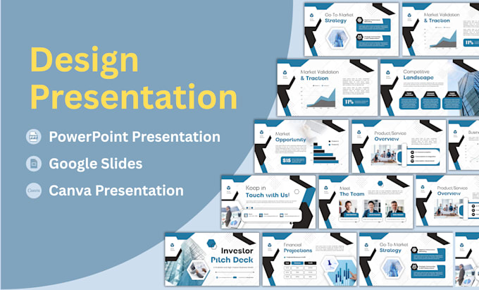 design powerpoint presentation, canva and google slides