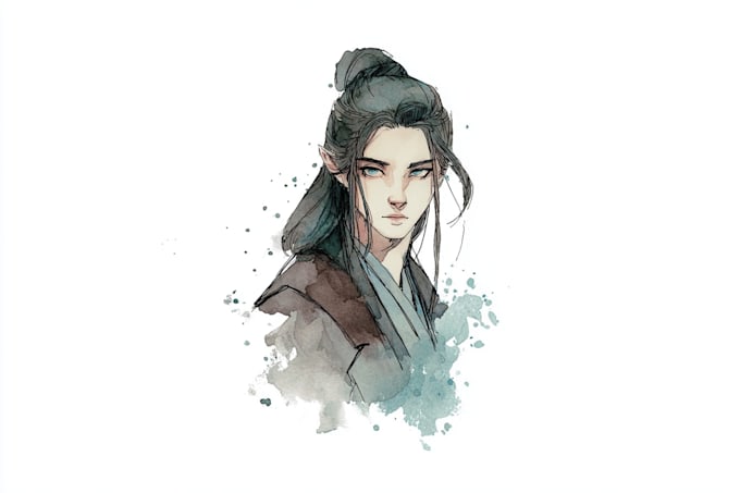 create  watercolor characters and illustrations
