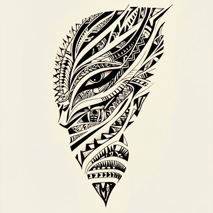 design a polynesian maori tribal tattoo