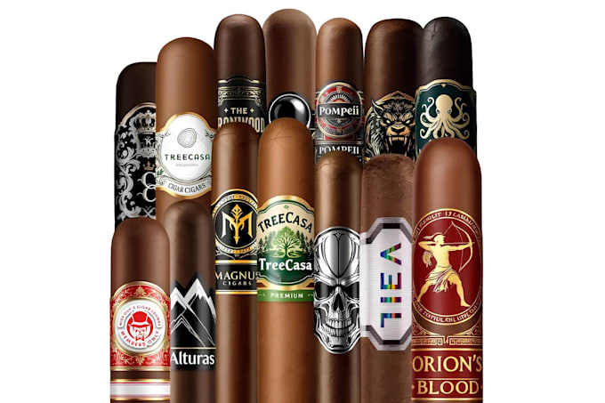 do cigar label, cigar logo, and cigar box design