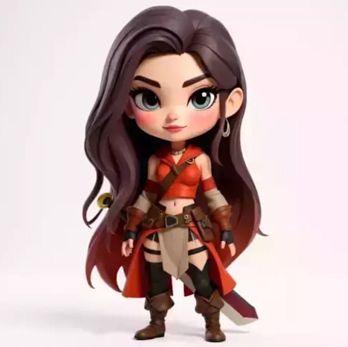 do chibi character,3d printable toys,3d mascot,3d vinyl toy,cartoon style figure