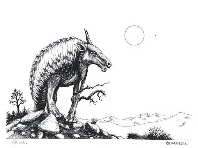 create a beautiful ink illustrations for you