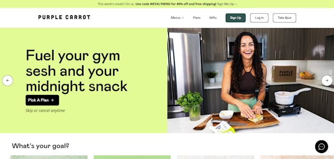 build shopify website, meal kits subscription box website