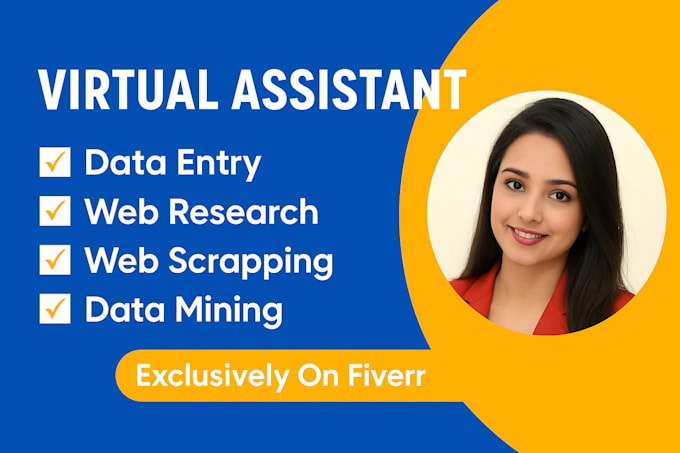 be your virtual assistant for data entry, web research and scraping, b2b leads
