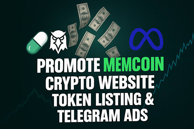 promote memecoin, crypto website, token listing telegram ads