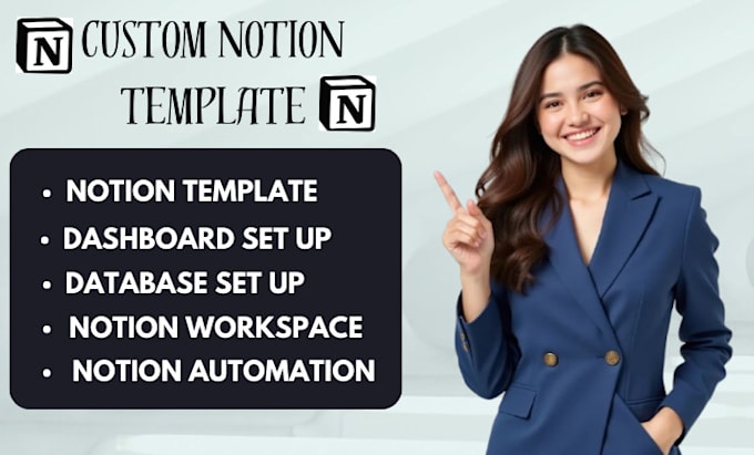 create custom notion pages, dashboards, and templates for productivity