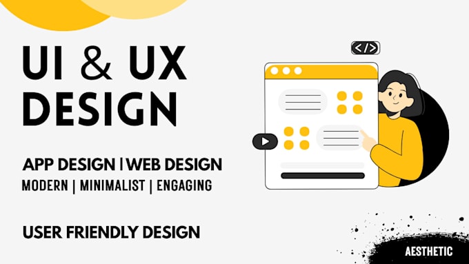 design modern UI UX for web and mobile apps