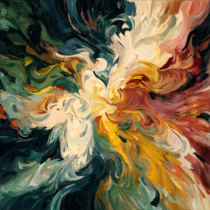 paint digital professional abstract art by hand