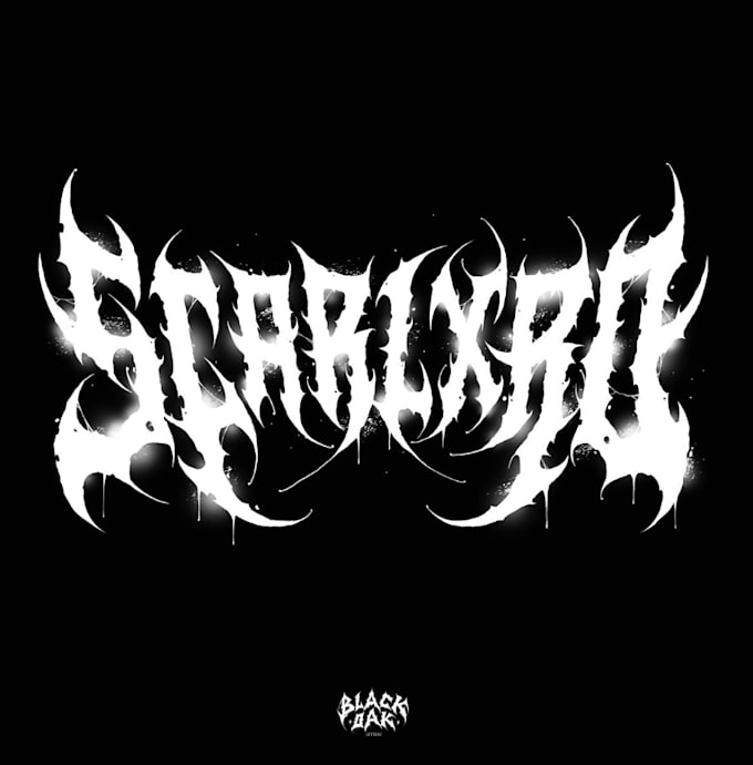 design a chaotic grindcore metal logo for your band