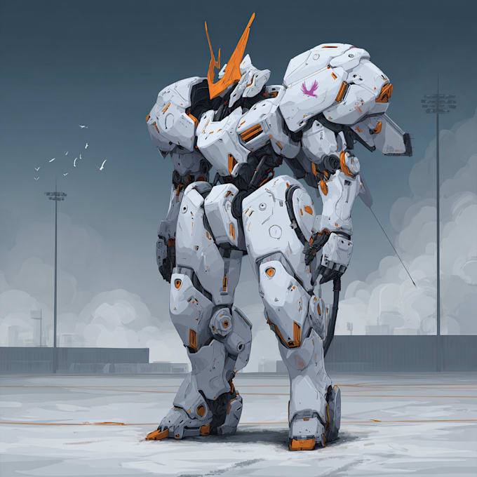 design futuristic mecha characters