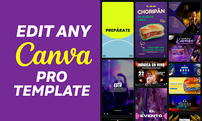 create or edit any canva pro template