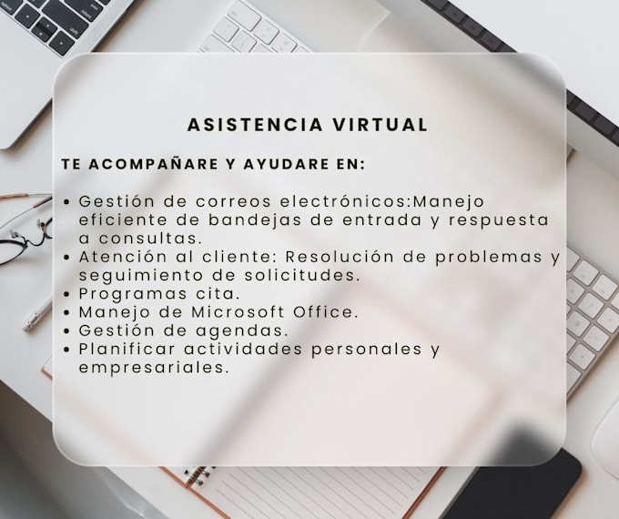 seré tu asistente virtual y personal