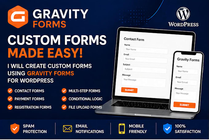 design wordpress forms, gravity forms, contact form, wpforms