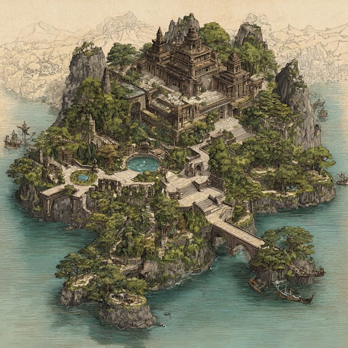 make your fantasy map illustration arts
