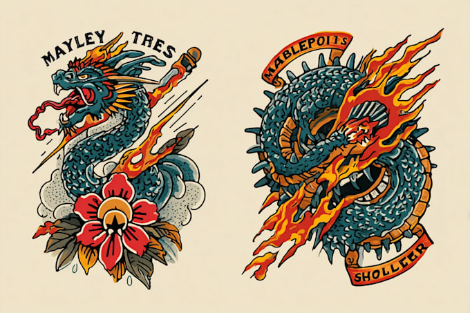 do traditional or old school tattoo design
