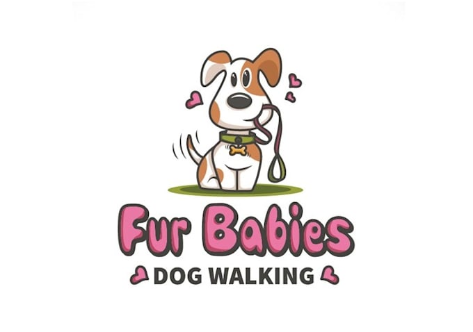 design innovative dog walking business logo