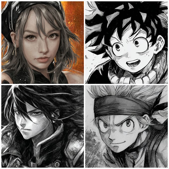 create manga, comic and anime artwork