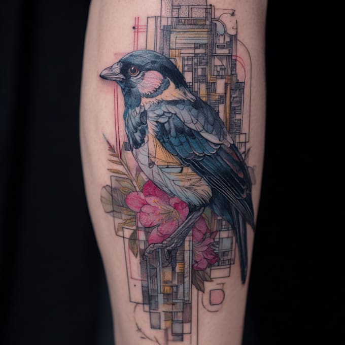 make a geometric tattoo design
