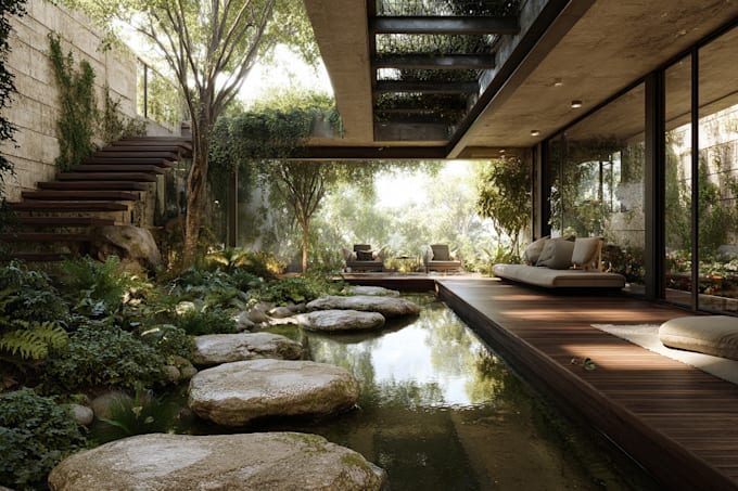 do realistic render for interior, architecture, gardens