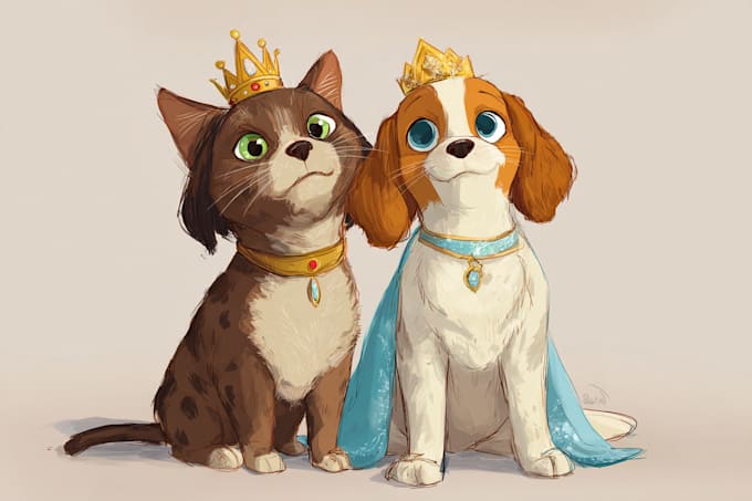 create a unique disney pet portrait