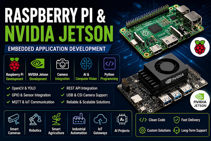 develop raspberry pi and nvidia jetson embedded applications
