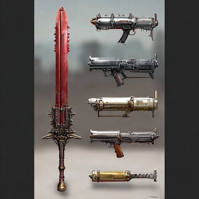 design unique weapons illustrations