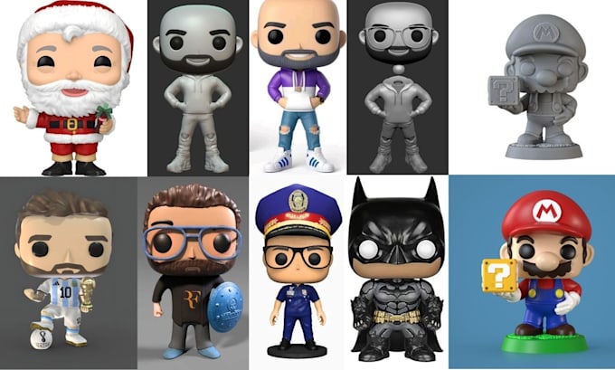 do custom 3d funko pop bobblehead mini funko pop chibi funko pop box for print
