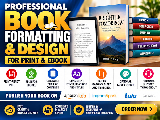 edit, proofread and format kdp ebook paperback and publish to amazon, book vault