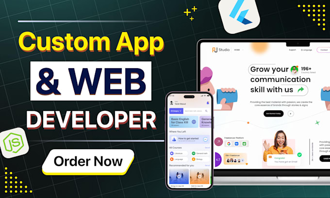 develop cross platform mobile apps using flutter and nodejs