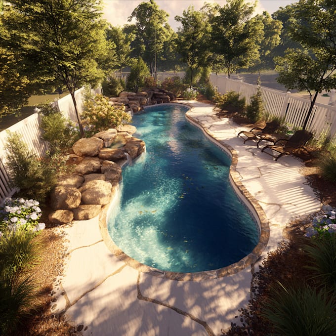 do your landscape design, pool, patio and 3d modeling