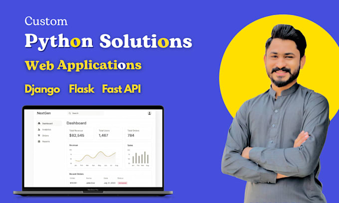 develop python web applications with django, flask, or fastapi