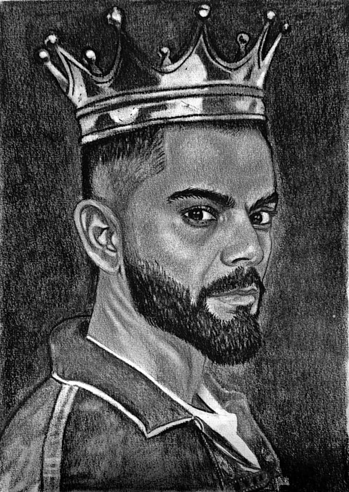 draw a realistic graphite or charcoal portrait