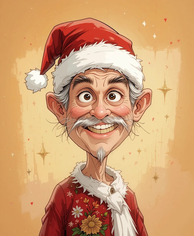 make a christmas cartoon caricature