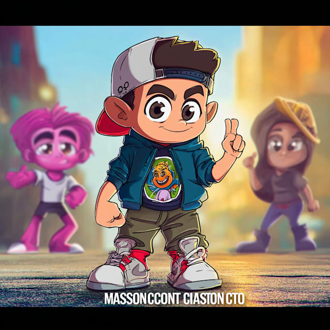 create cartoon character and mascot illustration