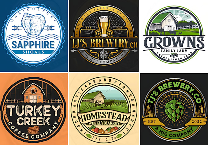 create awesome emblem, badge logo and flag design